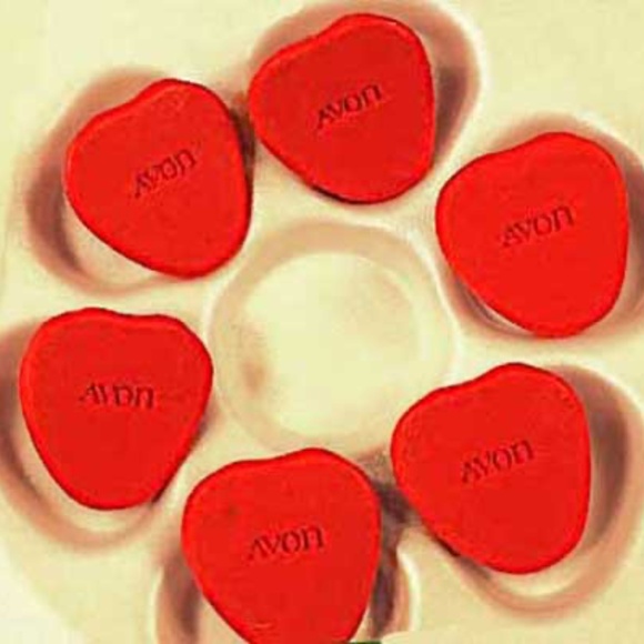 AVON RARE 22K GOLD TRIM 1978 STRAWBERRY PLATE & 6 ORIGINAL STRAWBERRY SHAPED - Picture 3 of 6